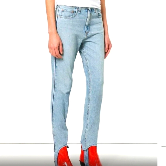 Rag & Bone High Rise Pinebox Olivia Stirrup Jeans - Picture 4 of 14